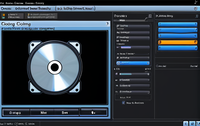 ** An intuitive computer interface displaying disk cloning software. The interface highlights ease-of-use with clear instructions and a progress bar. Focus on a clean, modern design that is non-intimidating for the average user.
**